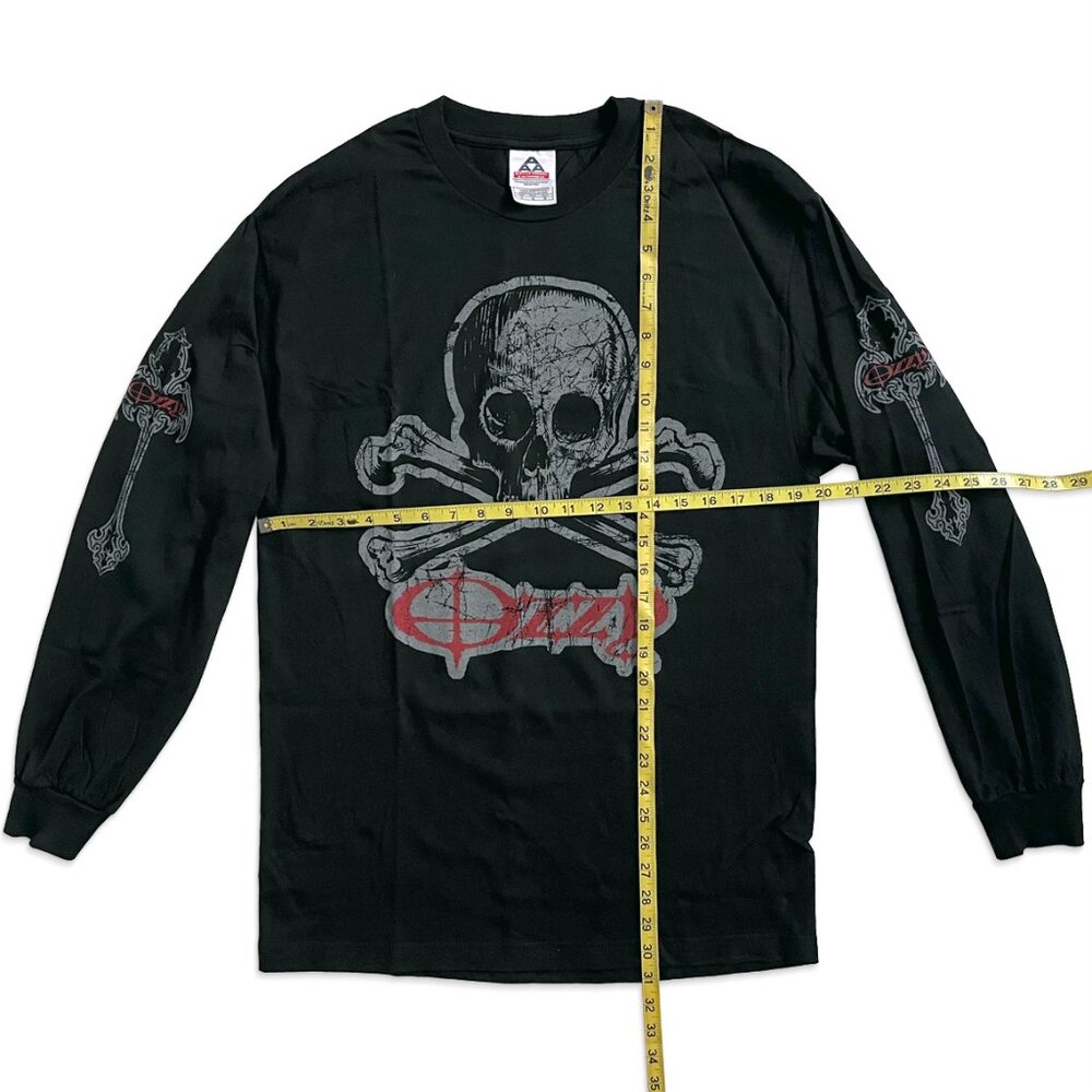 Ozzy Osbourne - Skull & Crossbones Vintage LS T-Shirt - Picture 7 of 11